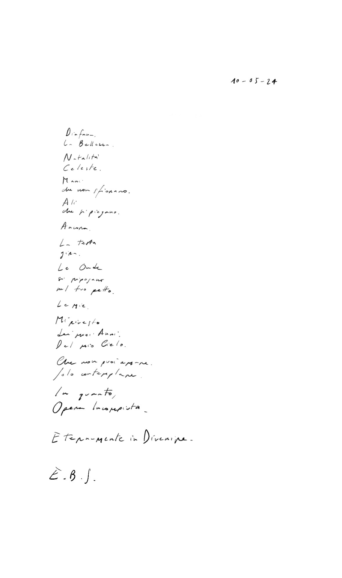 Beauté Diaphane., A work by ENEA BATTISTA SERRA | PITTRICE